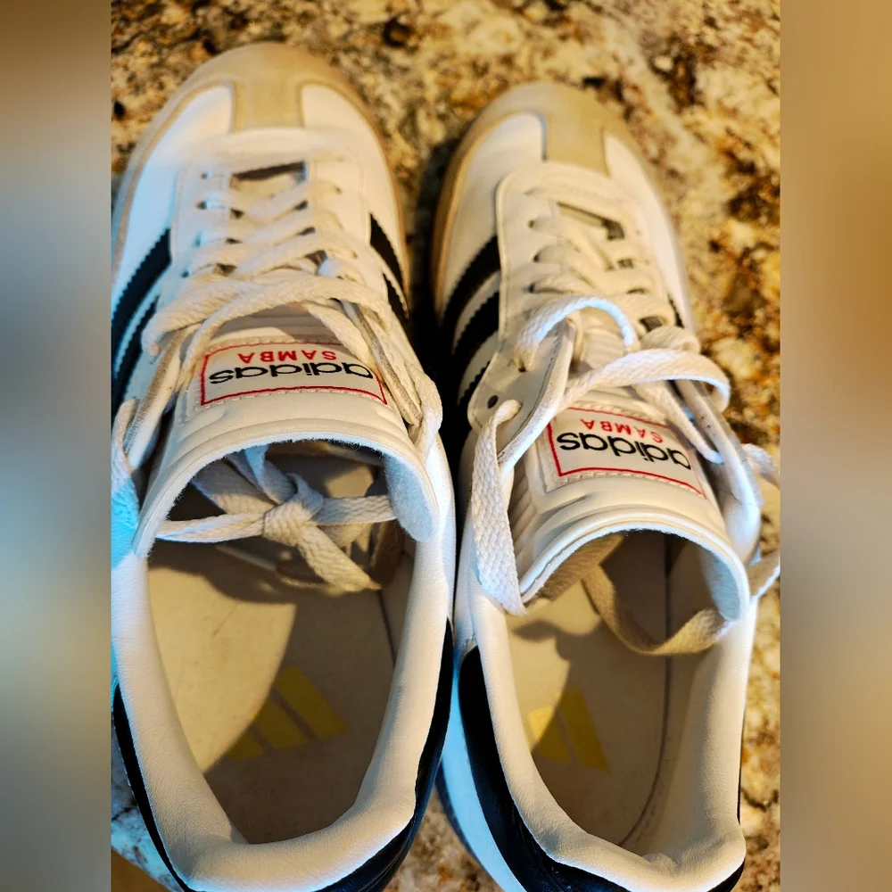 Adidas Samba White and Black Men's Shoes 8.5 - Picture 4 of 6